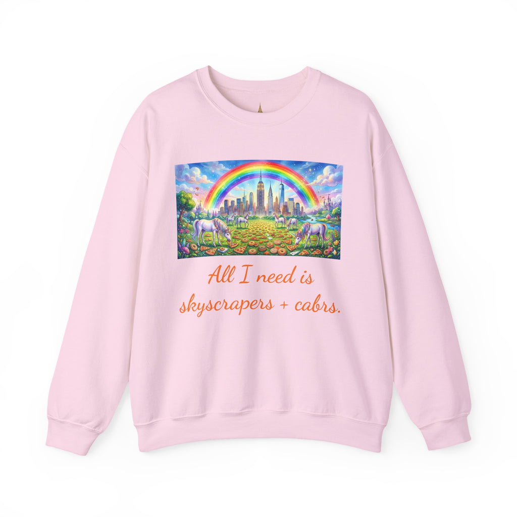 Sudadera de rascacielos y carbohidratos de Nueva York  Nueva York es un cuento de hadas, arcoíris y unicornios