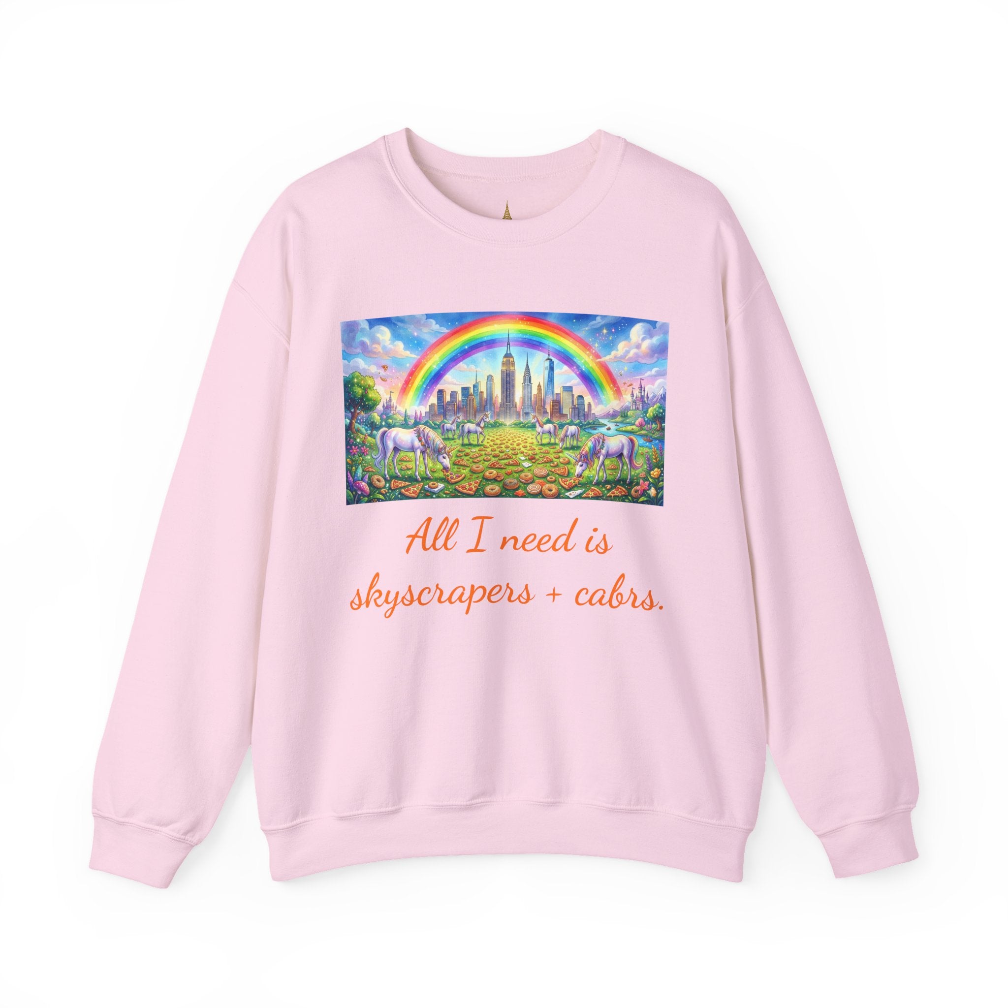 Sudadera de rascacielos y carbohidratos de Nueva York  Nueva York es un cuento de hadas, arcoíris y unicornios