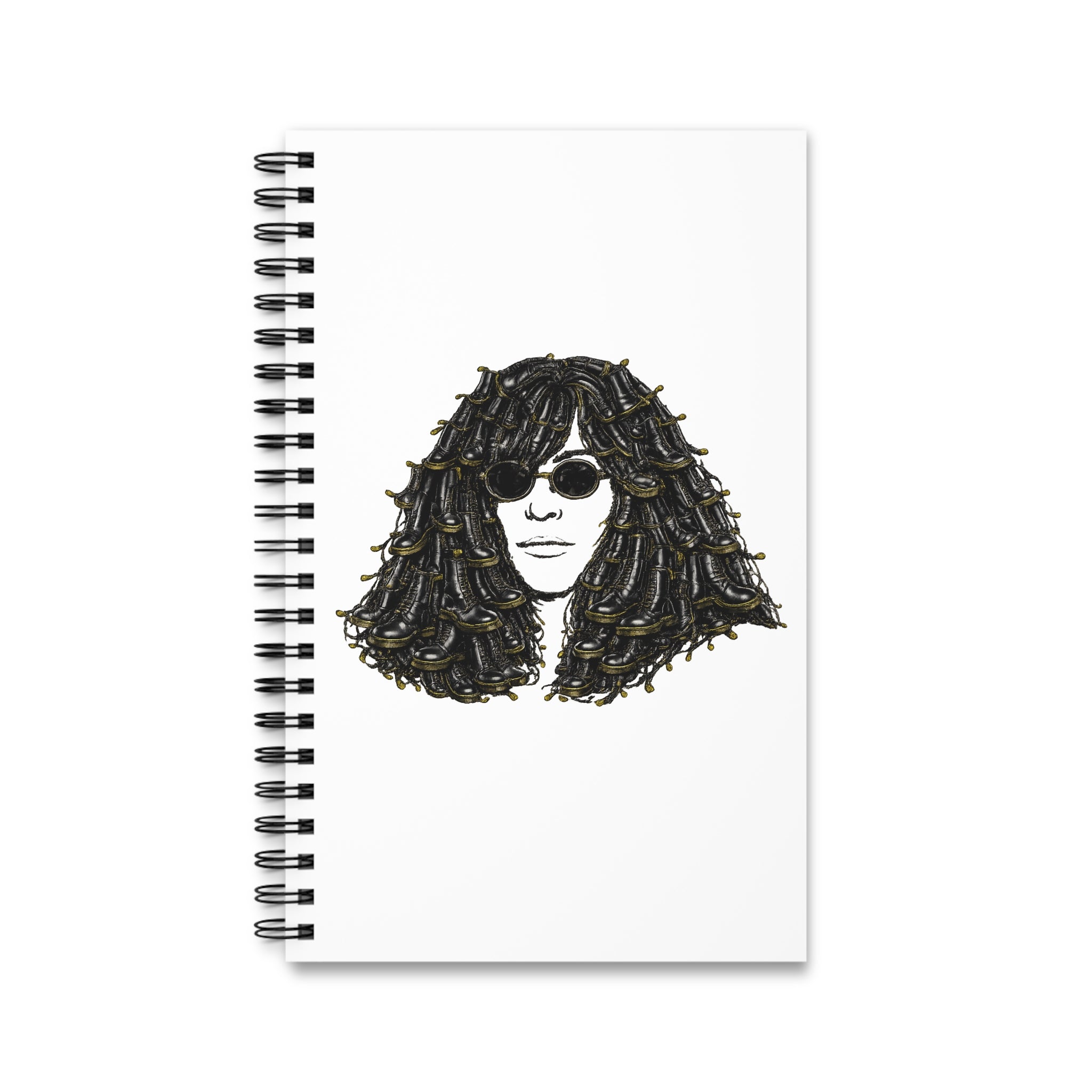 Customizable Doc Martin Joey Ramone Spiral Journal | NYC Music Punk Rock Notebook