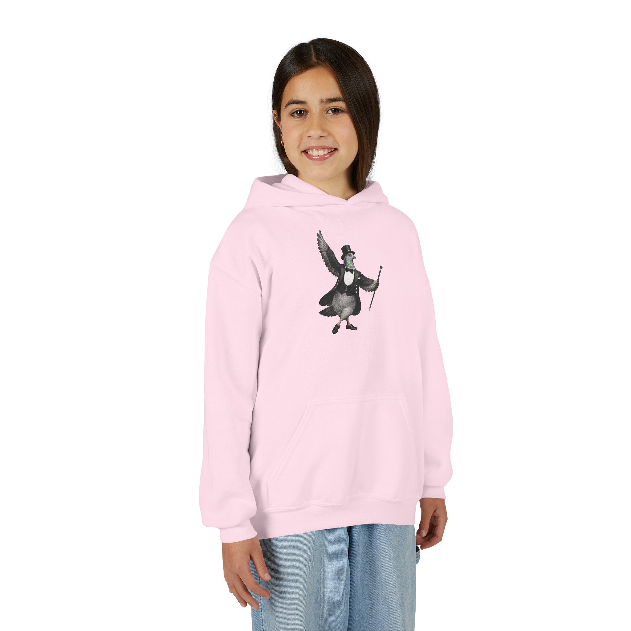 Sudadera con capucha para niños de Broadway NYC con paloma personalizable | Sudadera con capucha para niños amantes de las aves y el teatro de Nueva York