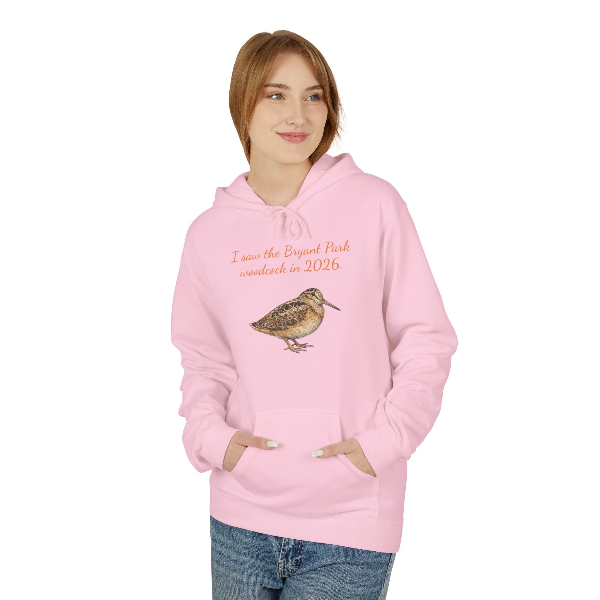 Bryant Park American Woodcock Bird Hoodie — Nature & Birdwatching Hooded Pullover Sweatshirt