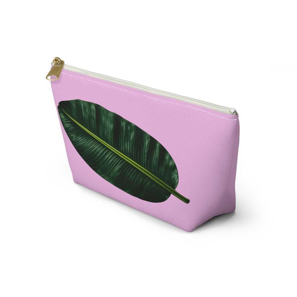 Botanical Garden Leaf Accessory Pouch — T-Bottom Makeup Bag