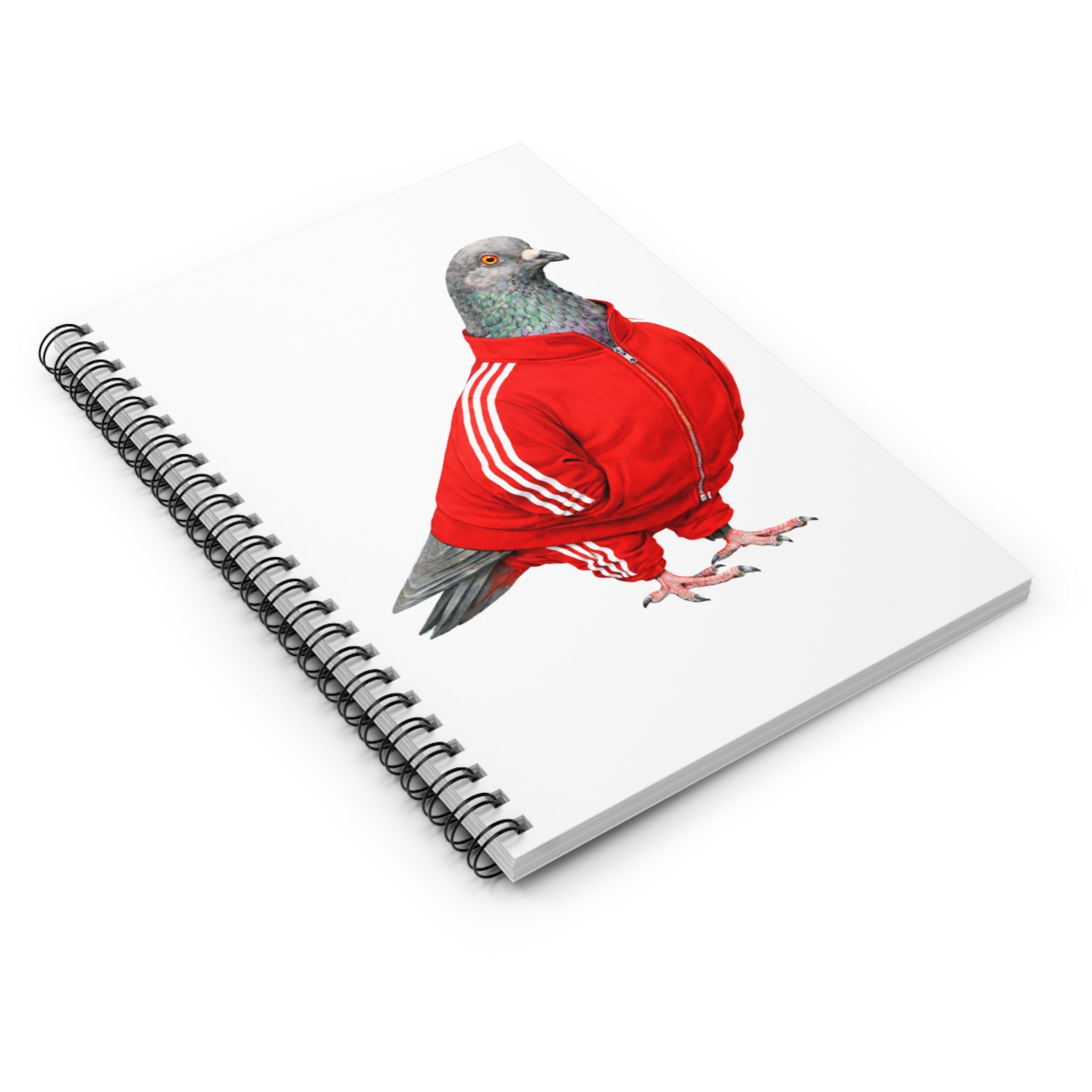 Customizable Brighton Beach NYC Pigeon Spiral Journal | Brooklyn Track Suit Bird Lovers Notebook