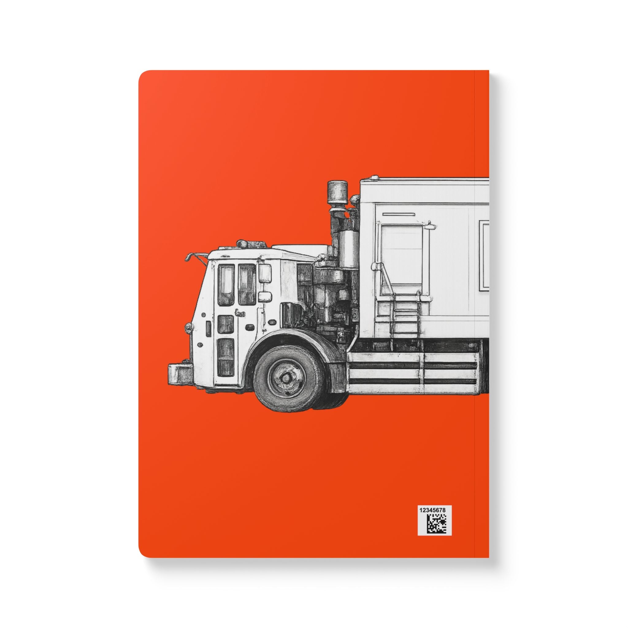 Journal Softcover — Orange Garbage Truck Notebook