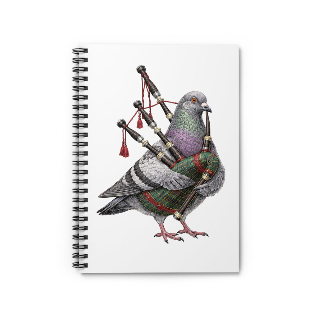 Customizable Woodlawn NYC Pigeon Spiral Journal | Bronx Irish Bagpipes Bird Lovers Notebook