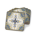 Dessous de verres en liège motif Bethesda Fountain Tile | Lot de 4 dessous de verres avec dos en liège, Arcade de Bethesda Terrace, Central Park