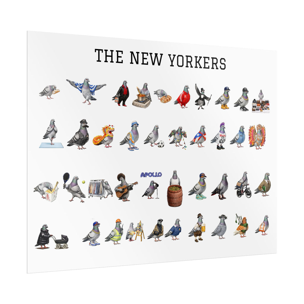 The New Yorkers Neighborhood Pigeons Rolled Poster | NYC Pigeon Gift for Bird Lovers