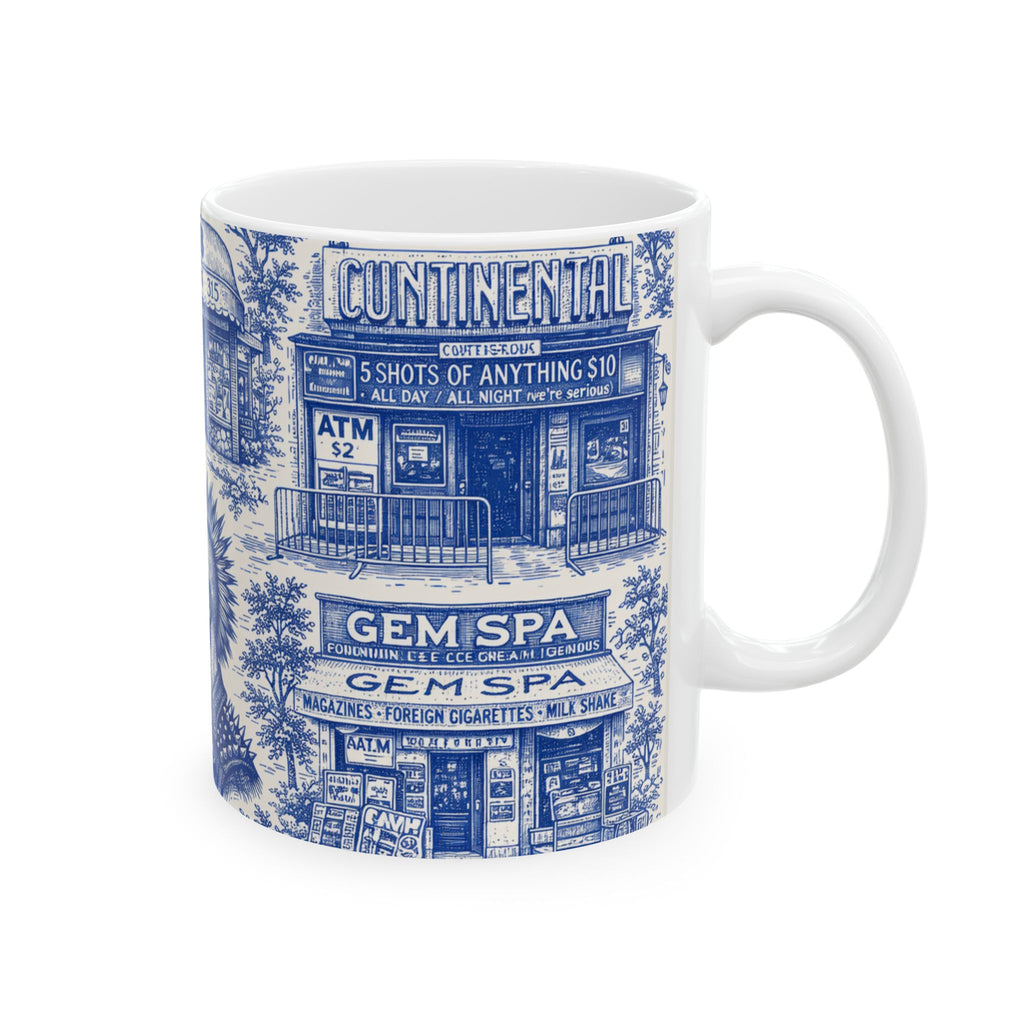 East Village Blue Toile de Jouy Mug | NYC Chinoiserie Ceramic Mug