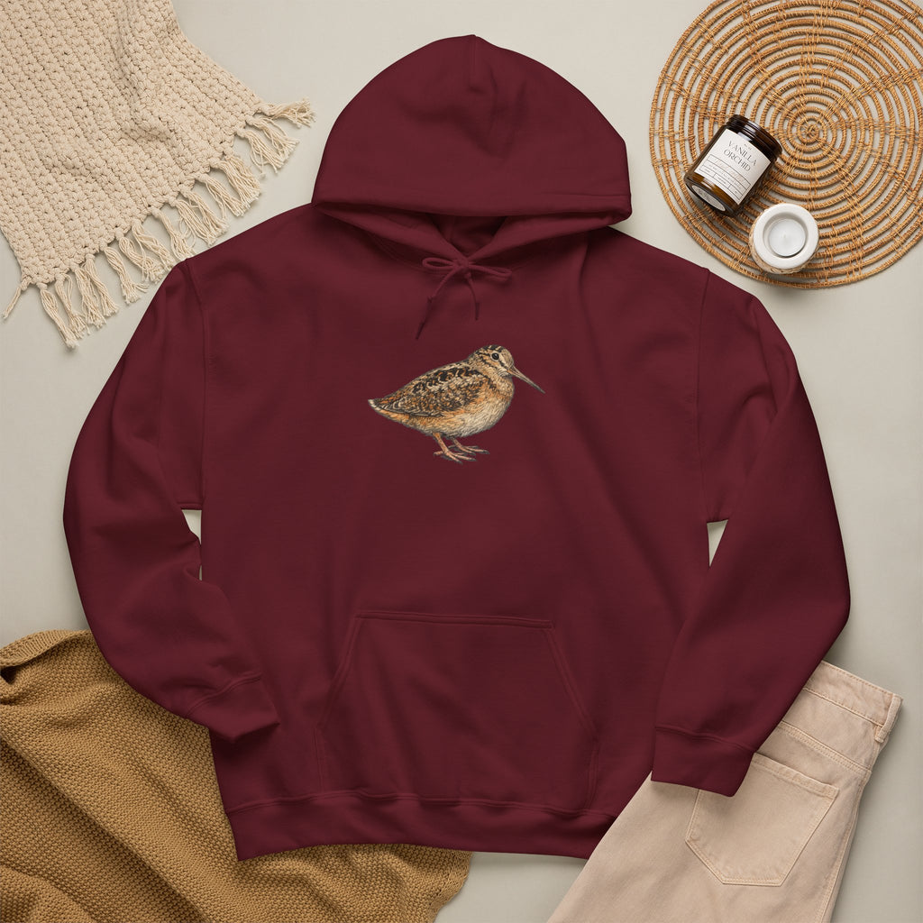 Sudadera con capucha de pájaro becada americana de Bryant Park — Sudadera con capucha para amantes de la naturaleza y la observación de aves
