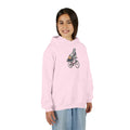 Customizable Midtown NYC Pigeon NYC Kids Hoodie | New York Bike Rider Bird Lovers Childrens Hooded Sweatshirt