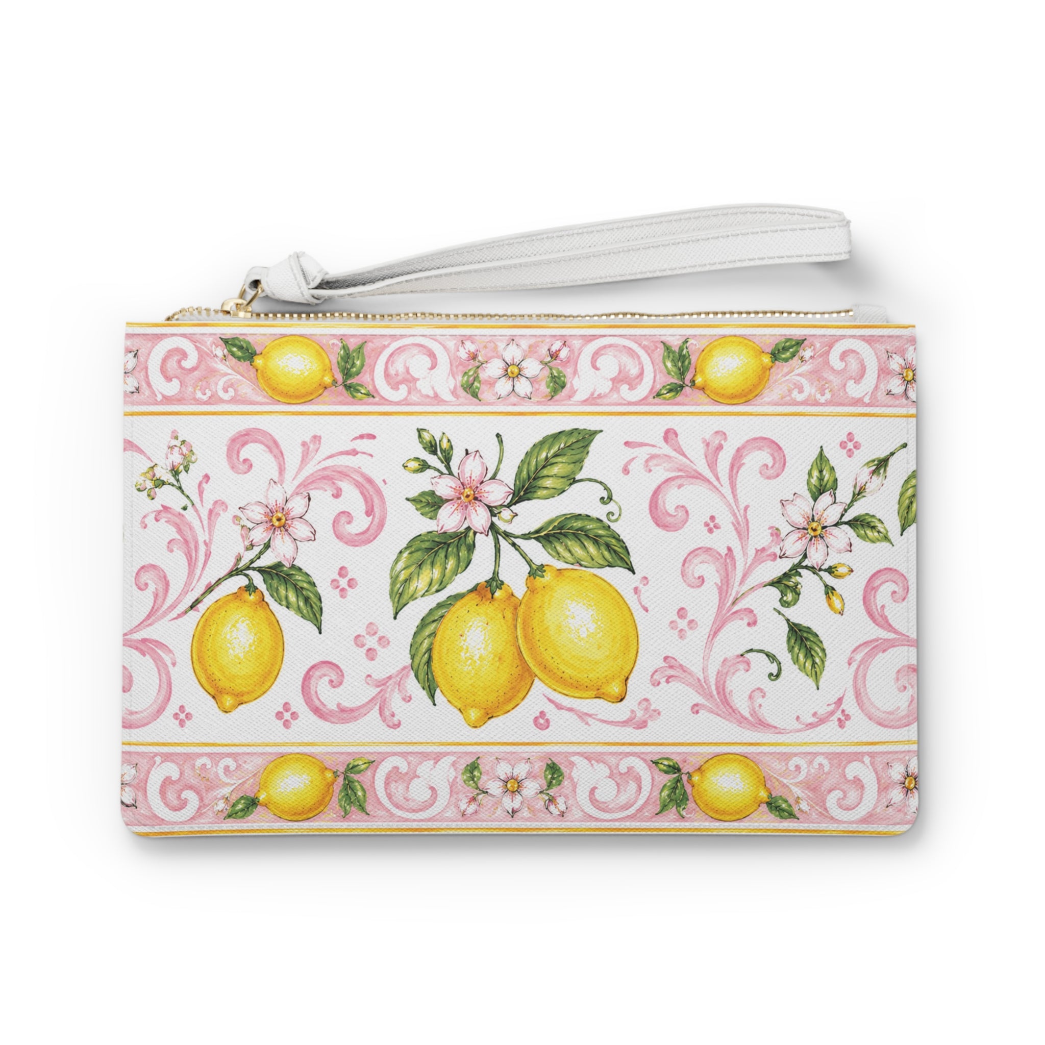Little Italy Amalfi Pink and White with Lemon Clutch