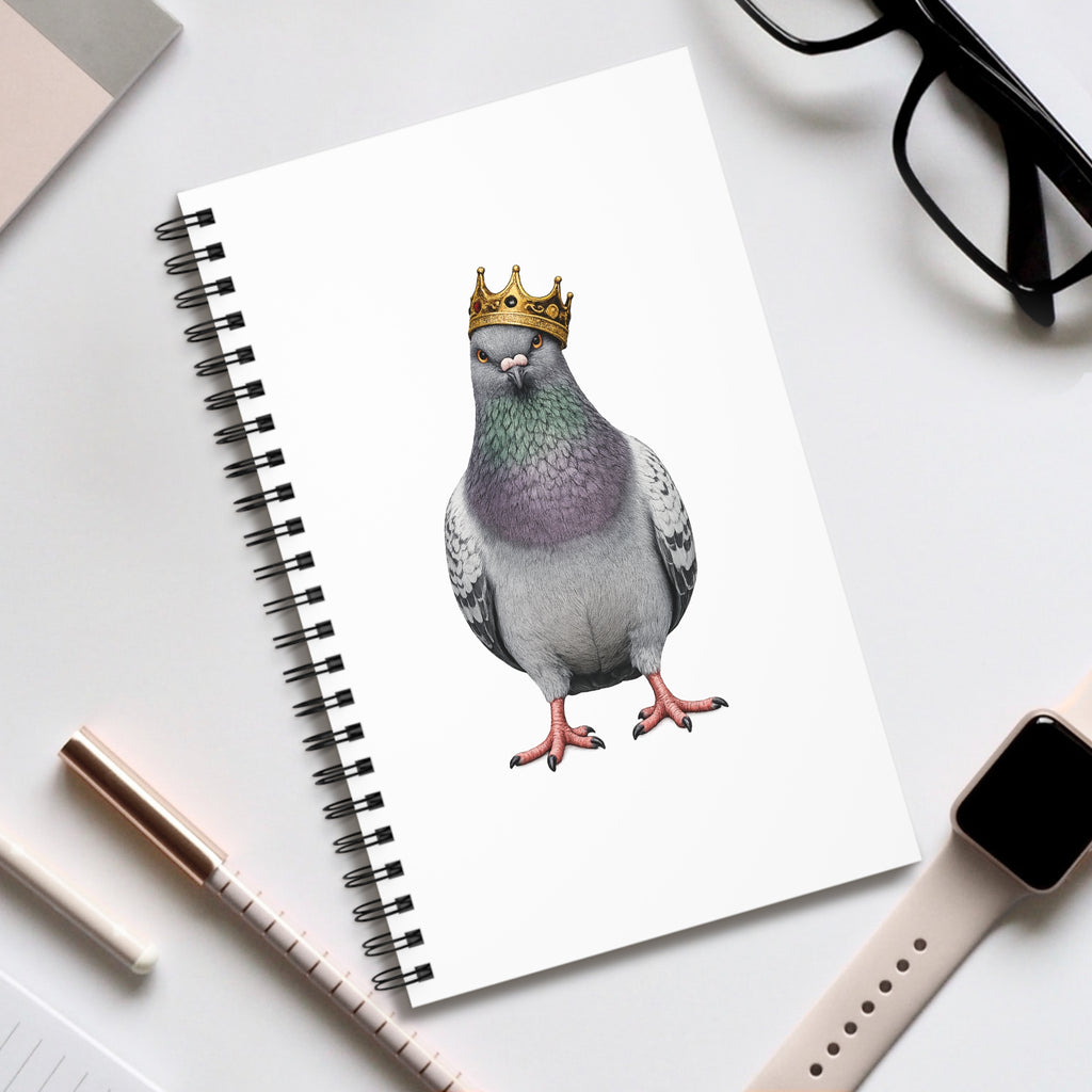 Customizable Bed-Stuy NYC Pigeon Spiral Journal | Bird Lovers Notebook