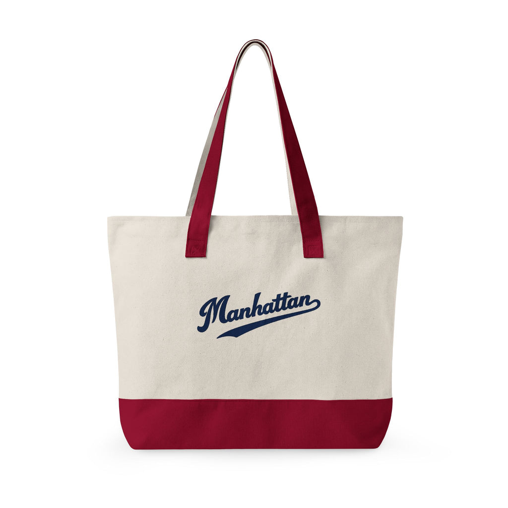 Manhattan Canvas Tote — Zippered Market Bag
