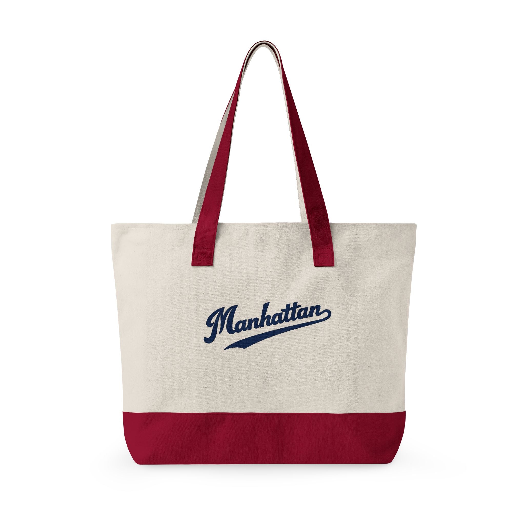 Manhattan Canvas Tote — Zippered Market Bag