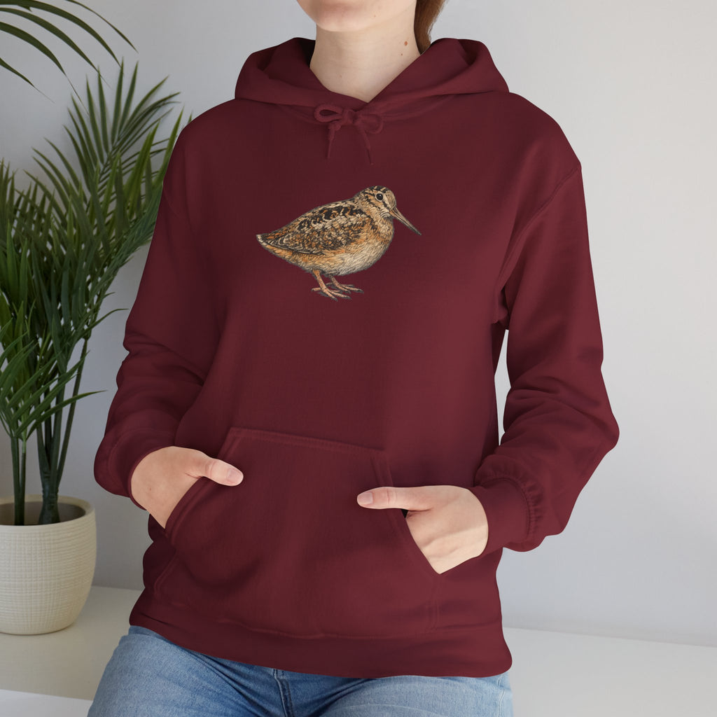 Sudadera con capucha de pájaro becada americana de Bryant Park — Sudadera con capucha para amantes de la naturaleza y la observación de aves