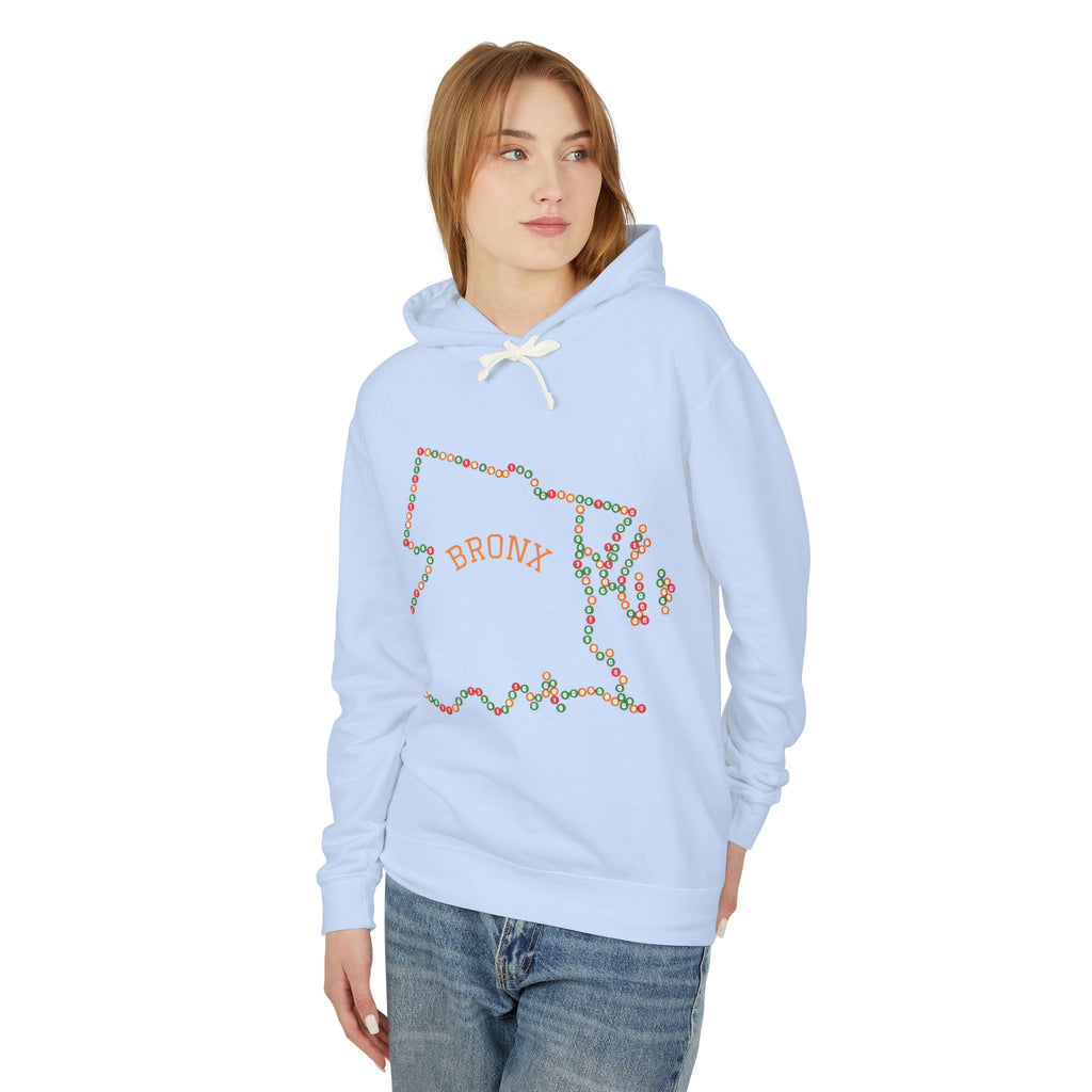 Bronx Map Subway  Hoodie | New York Borough Outline Hooded Sweatshirt
