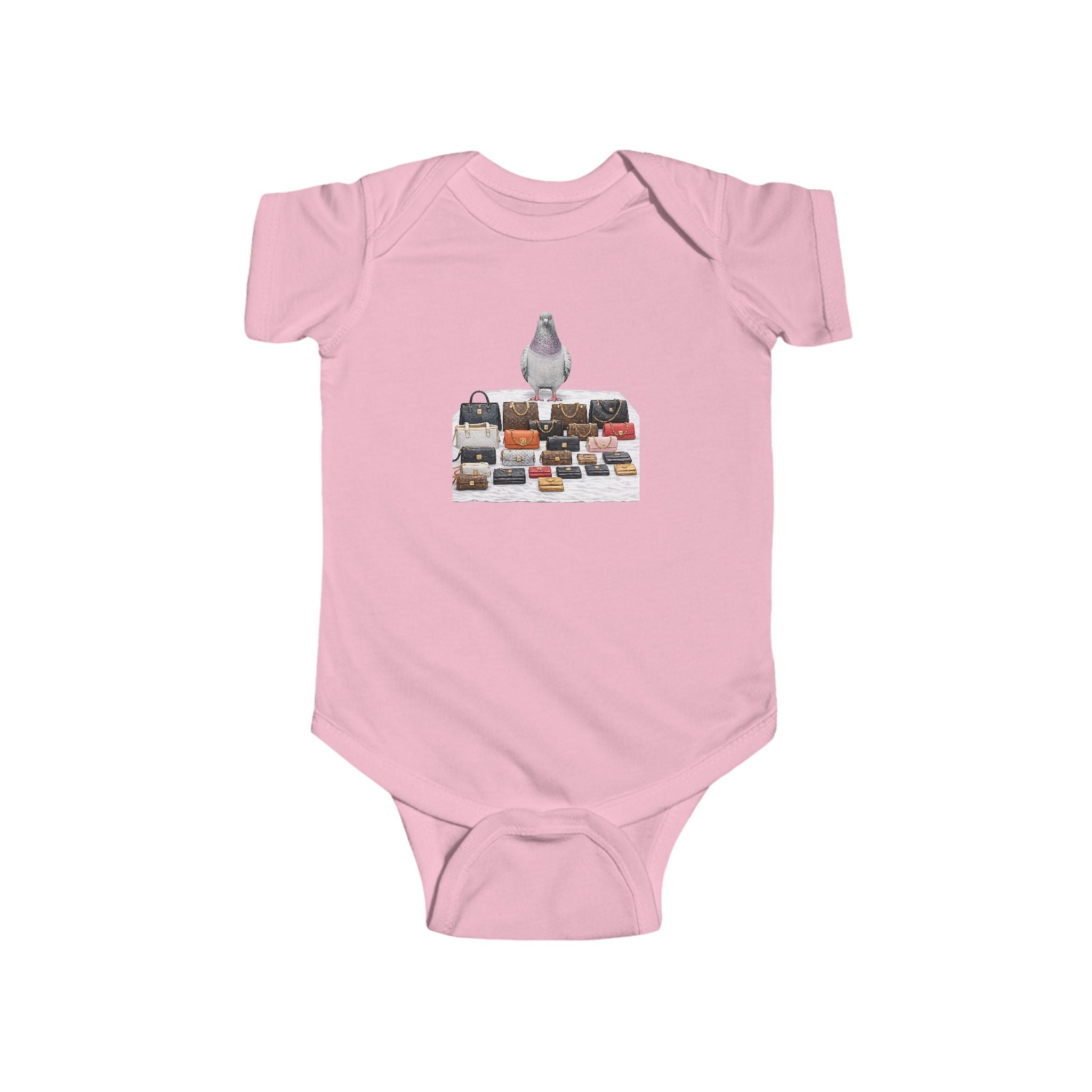 Customizable Canal Street NYC Pigeon Baby Onesie | New Yorker Reveal Infant Bodysuit