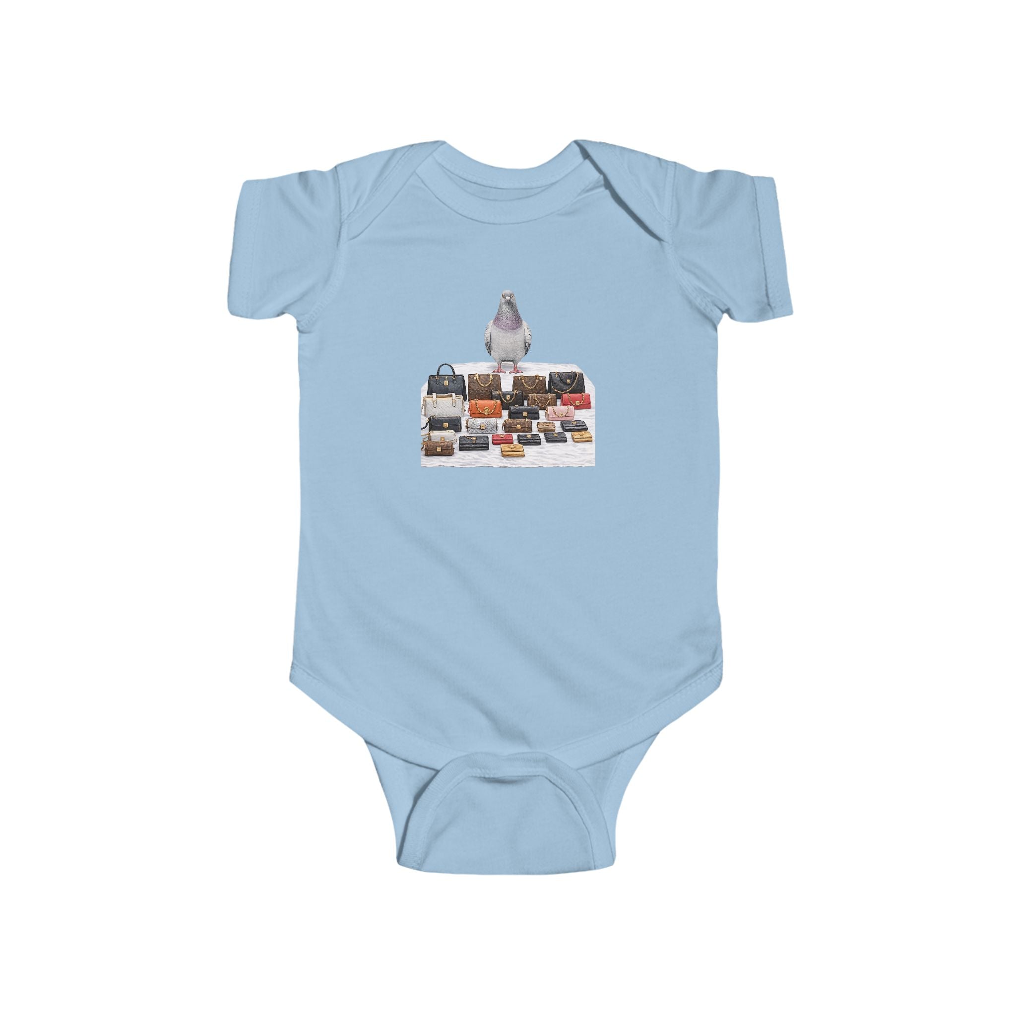 Customizable Canal Street NYC Pigeon Baby Onesie | New Yorker Reveal Infant Bodysuit