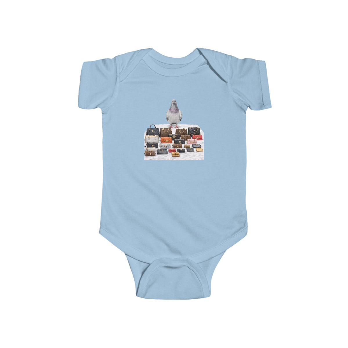 Customizable Canal Street NYC Pigeon Baby Onesie | New Yorker Reveal Infant Bodysuit