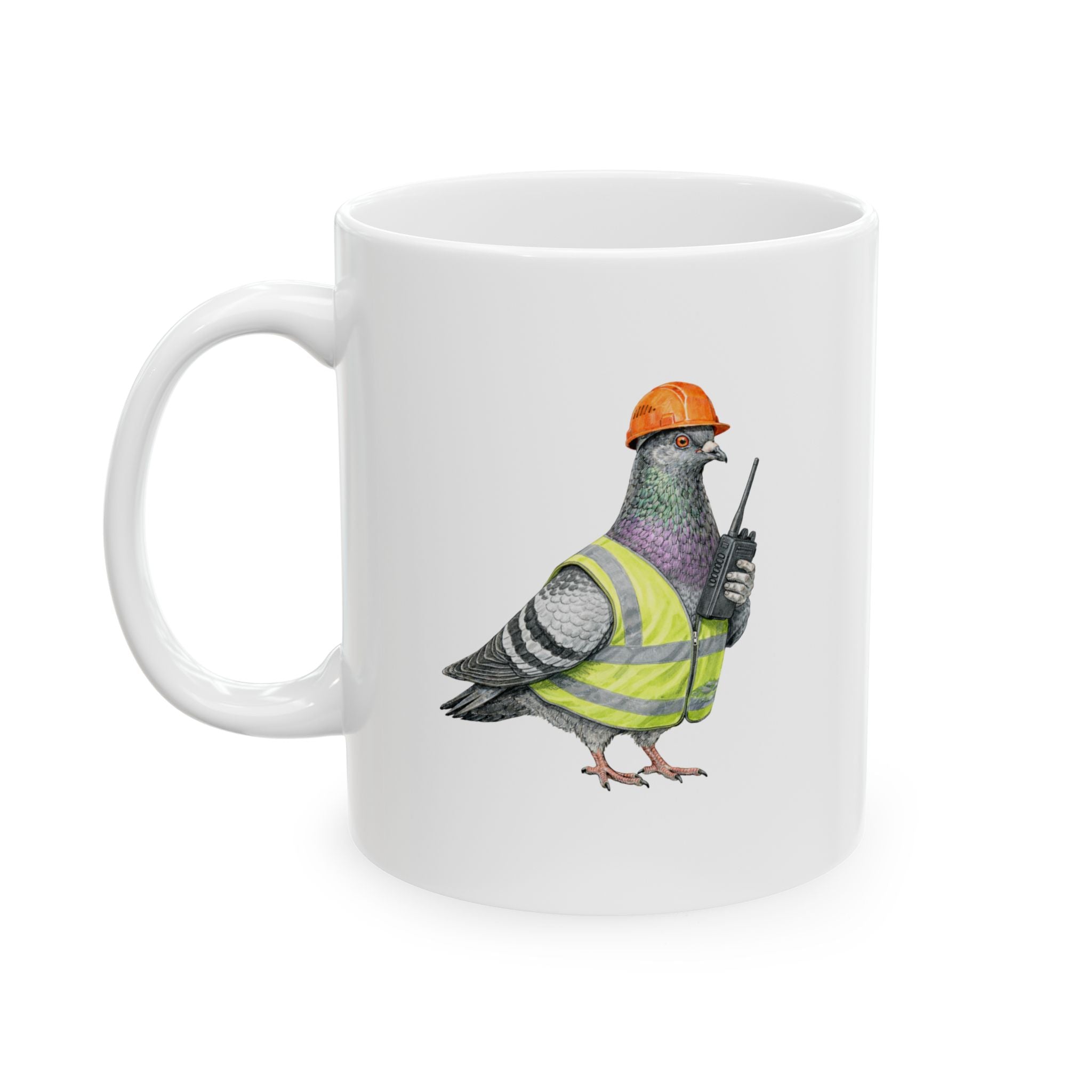 Customizable Red Hook NYC Pigeon Mug | Dock Worker Construction Bird Lovers Ceramic Coffee Cup