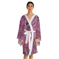 Flushing Queens Cherry Blossom Kimono Robe — Pink Sakura Long Sleeve House Robe