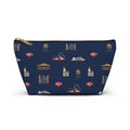 Icons of DUMBO Navy Blue Accessory Pouch — T-Bottom Makeup Bag