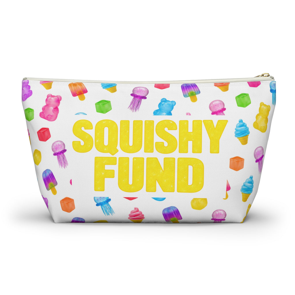"I Need Dough" / "Squishy Fund" Colorful Squishies Accessory Pouch