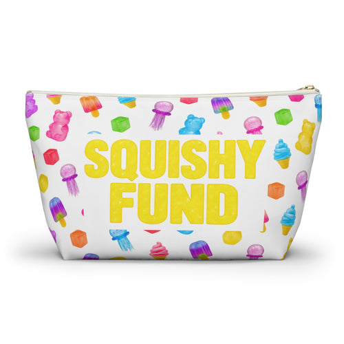 "I Need Dough" / "Squishy Fund" Colorful Squishies Accessory Pouch