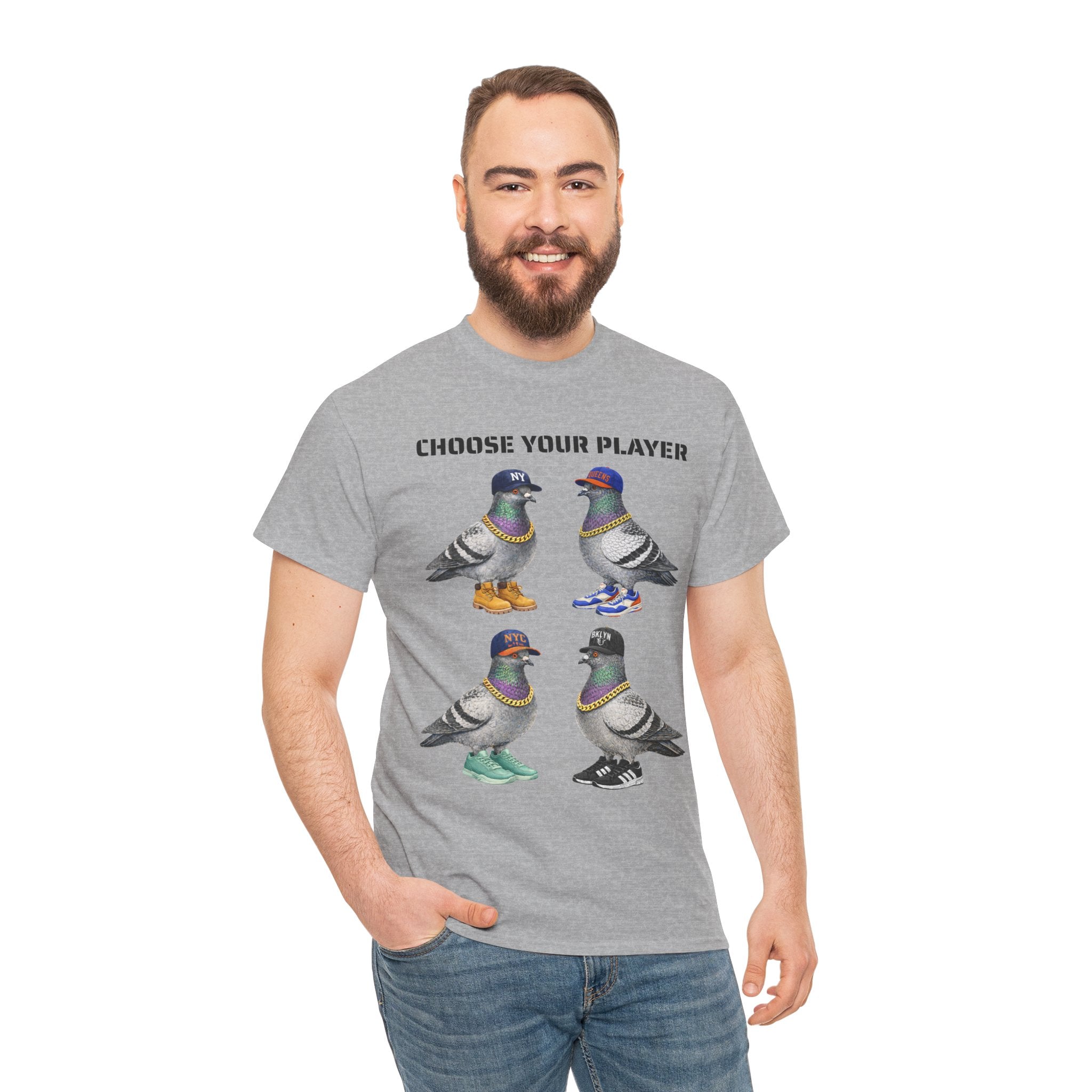 New York Sports Fan NYC Pigeon T-Shirt | NYC Baseball Basketball Fan Basketball Fan Tee