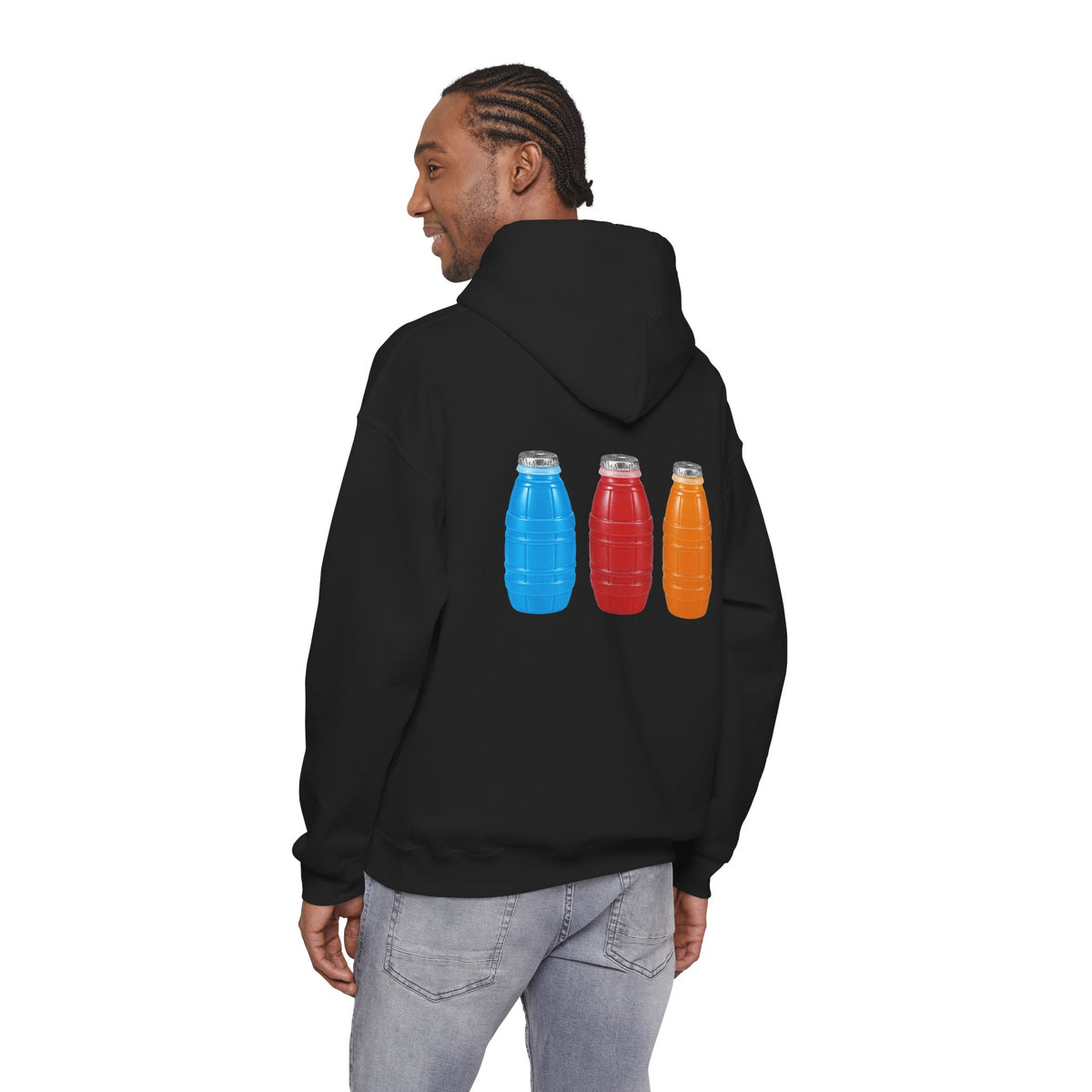 Bodega Quarter Water Bottle Trio Back Print Hoodie