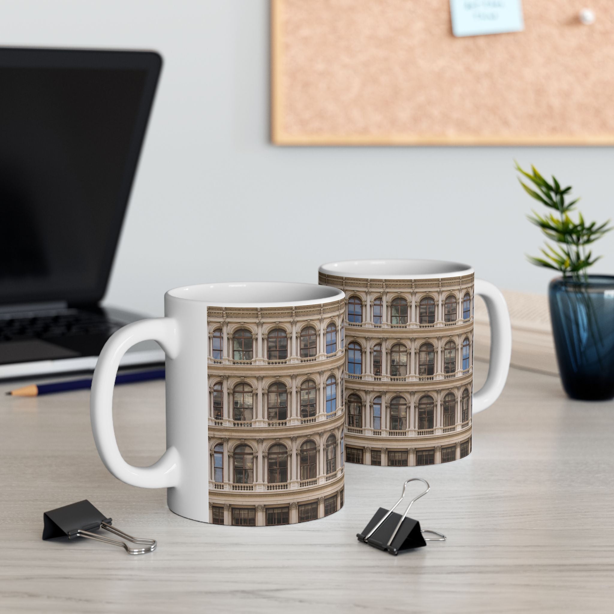 SoHo Cast Iron Building Mug | NYC Architecture Building Ceramic Mug
