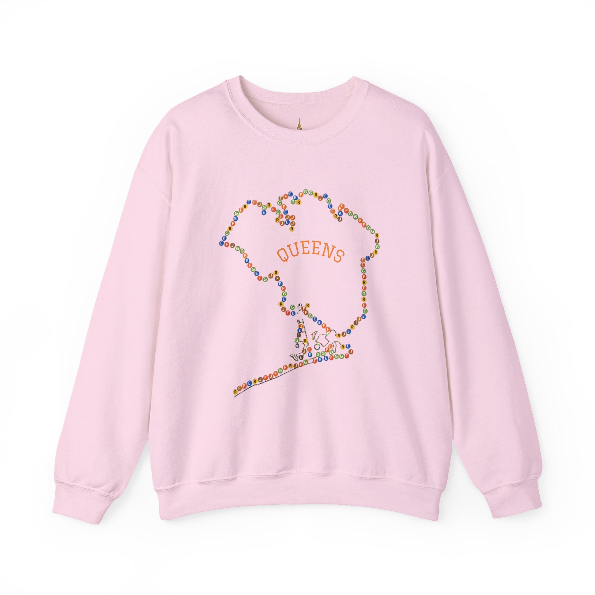 Sudadera con letreros de metro de Queens Map | Suéter de cuello redondo de NYC