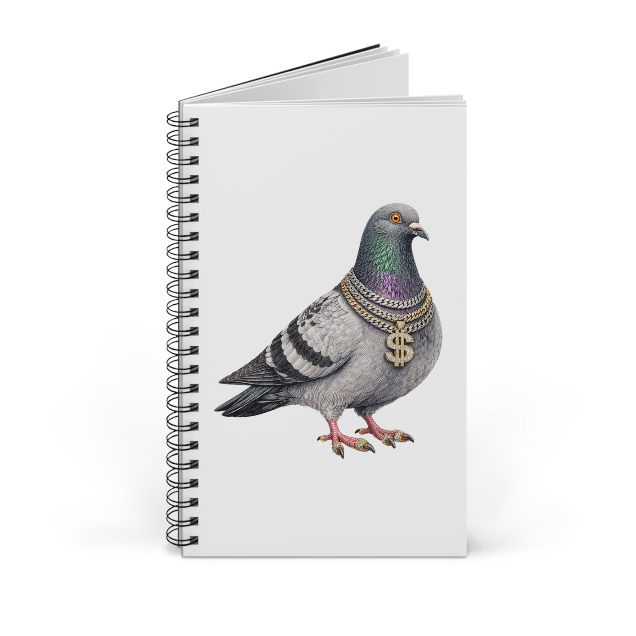 Customizable Diamond District NYC Pigeon Spiral Journal | Bling Jeweler Bird Lovers Notebook