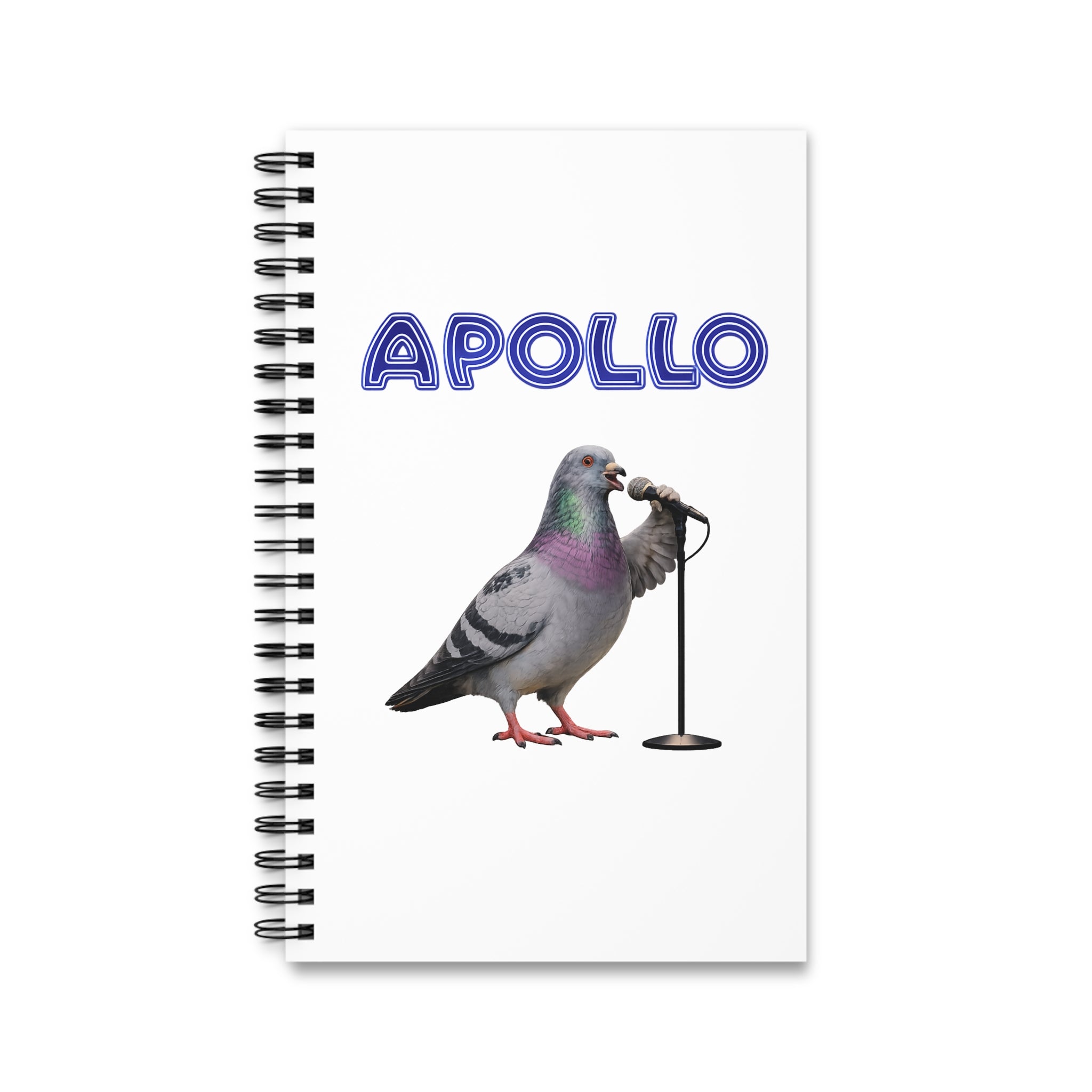 Customizable Harlem NYC Pigeon Spiral Journal |  Comedian Entertainer Bird Lovers Notebook