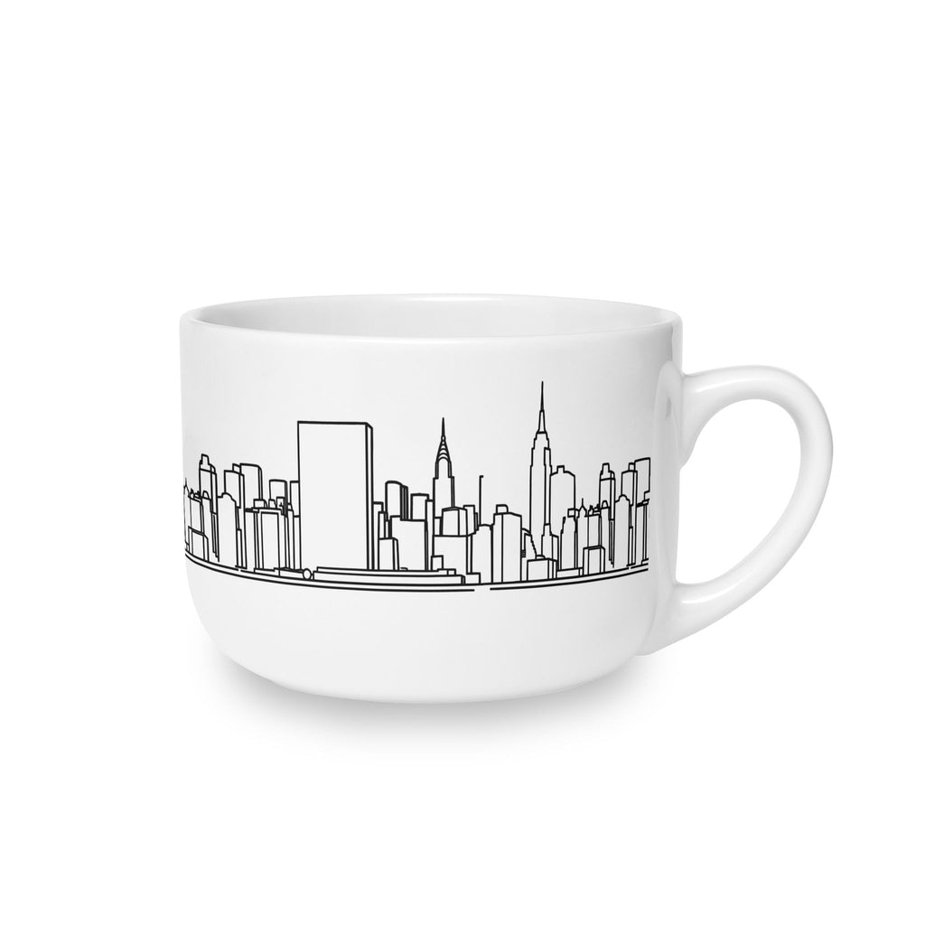 Manhattan Skyline Clam Chowder 25oz Ceramic Soup Bowl
