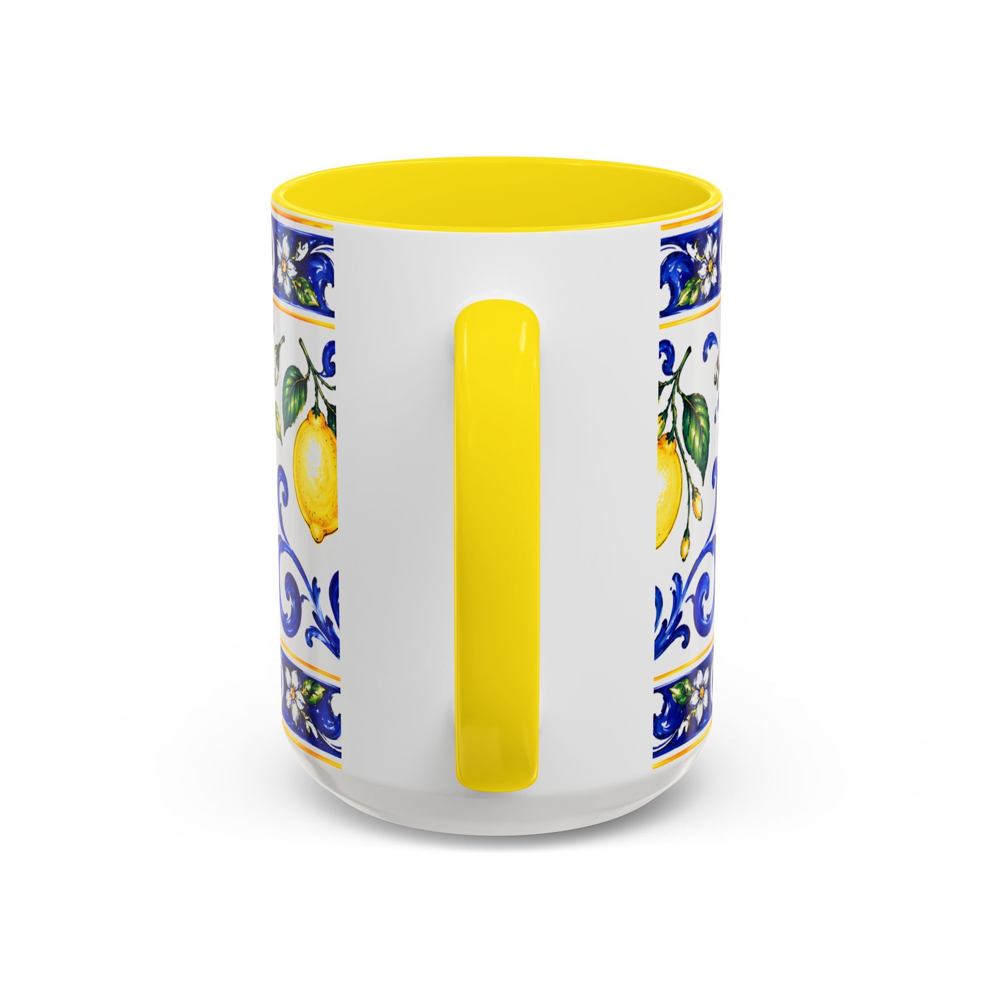 Little Italy Amalfi Blue with Lemon Mug — Blue Ceramic Kitchen Mug (11oz)