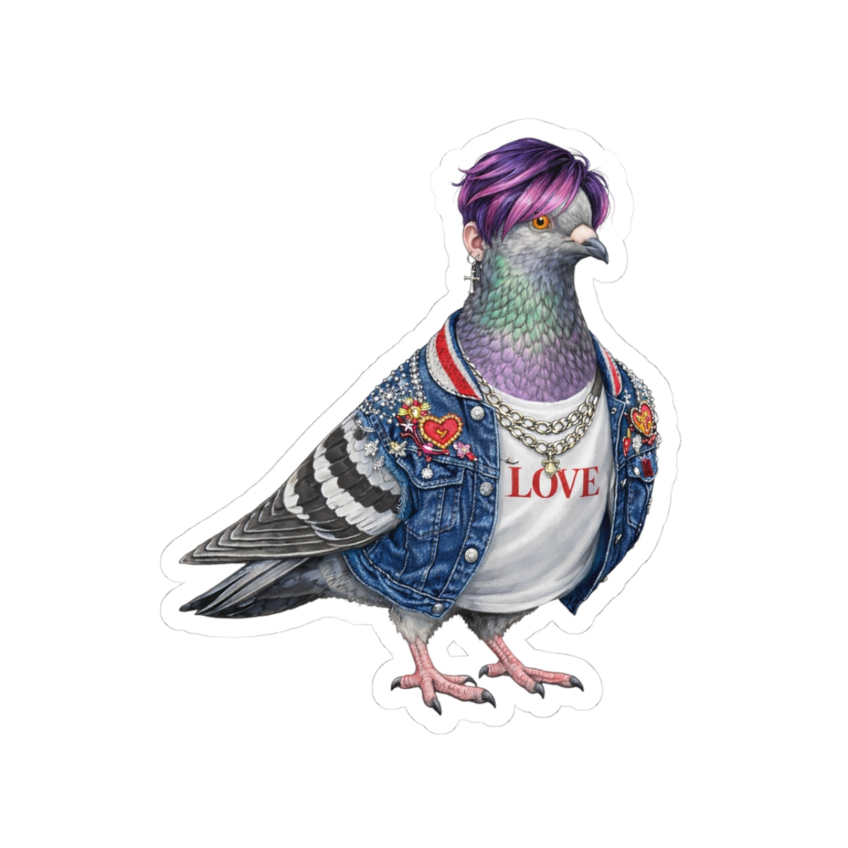 Koreatown NYC Pigeon 3" x 3" Sticker