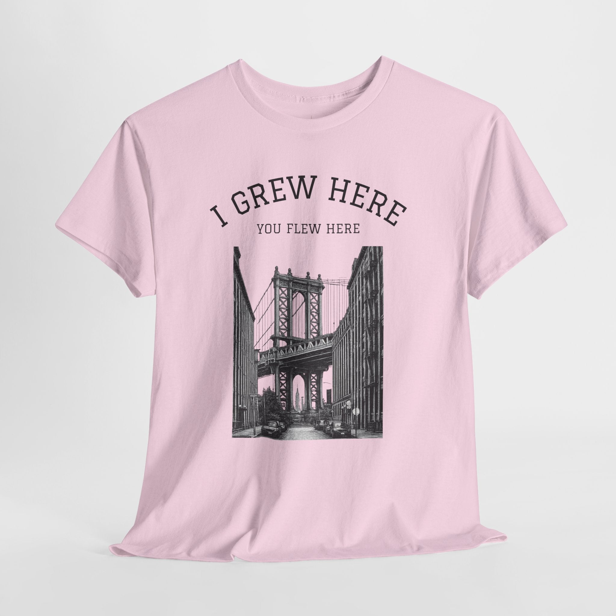 DUMBO Brooklyn Manhattan Bridge T-Shirt  I  I Grew Here You Flew Here Tee