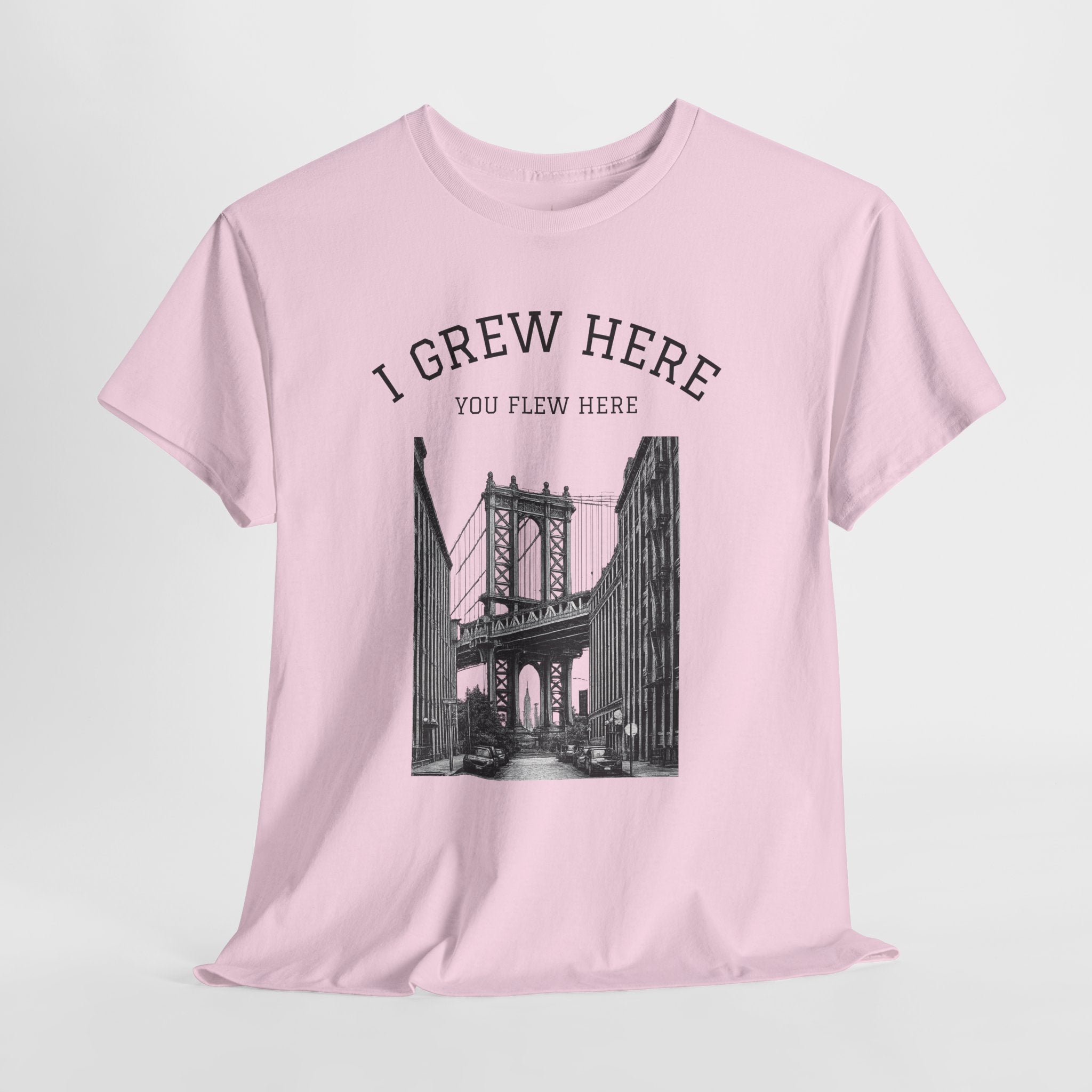 DUMBO Brooklyn Manhattan Bridge T-Shirt  I  I Grew Here You Flew Here Tee