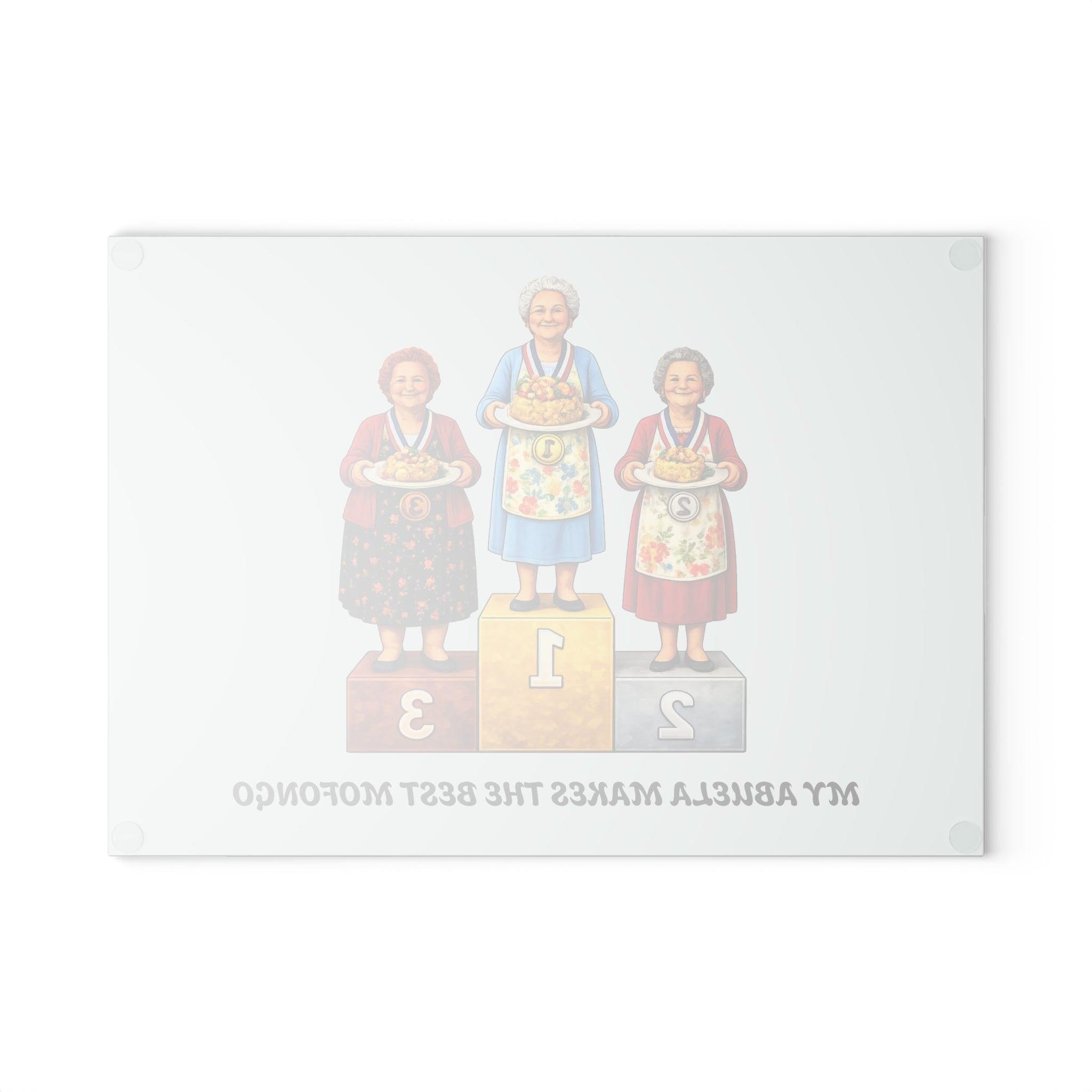 My Abuela Makes The Best Mofongo Glass Cutting Board | Abuela Mofongo Competition Kitchen Decor