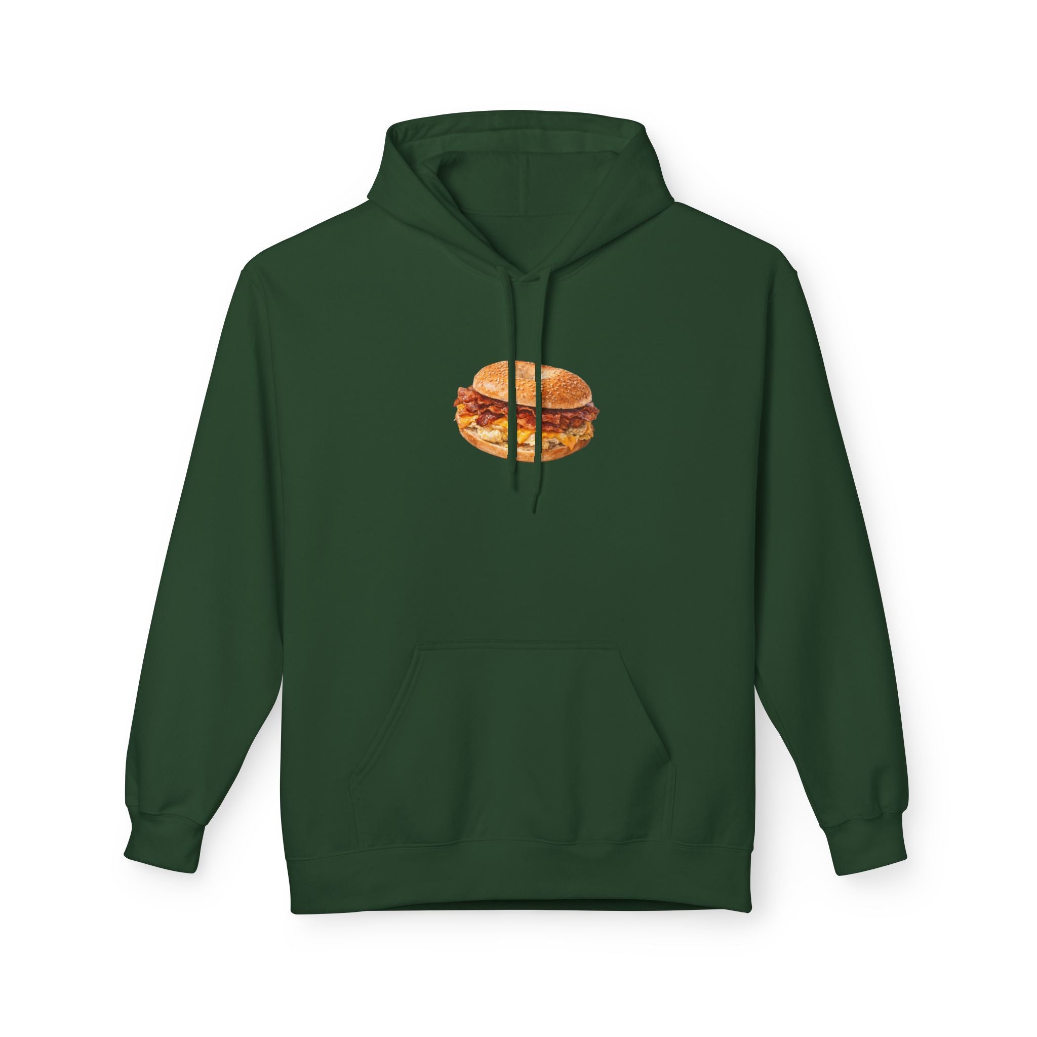 NYC Bacon Egg and Cheese Hoodie — New York Sandwich Hooded Pullover Sweatshirt