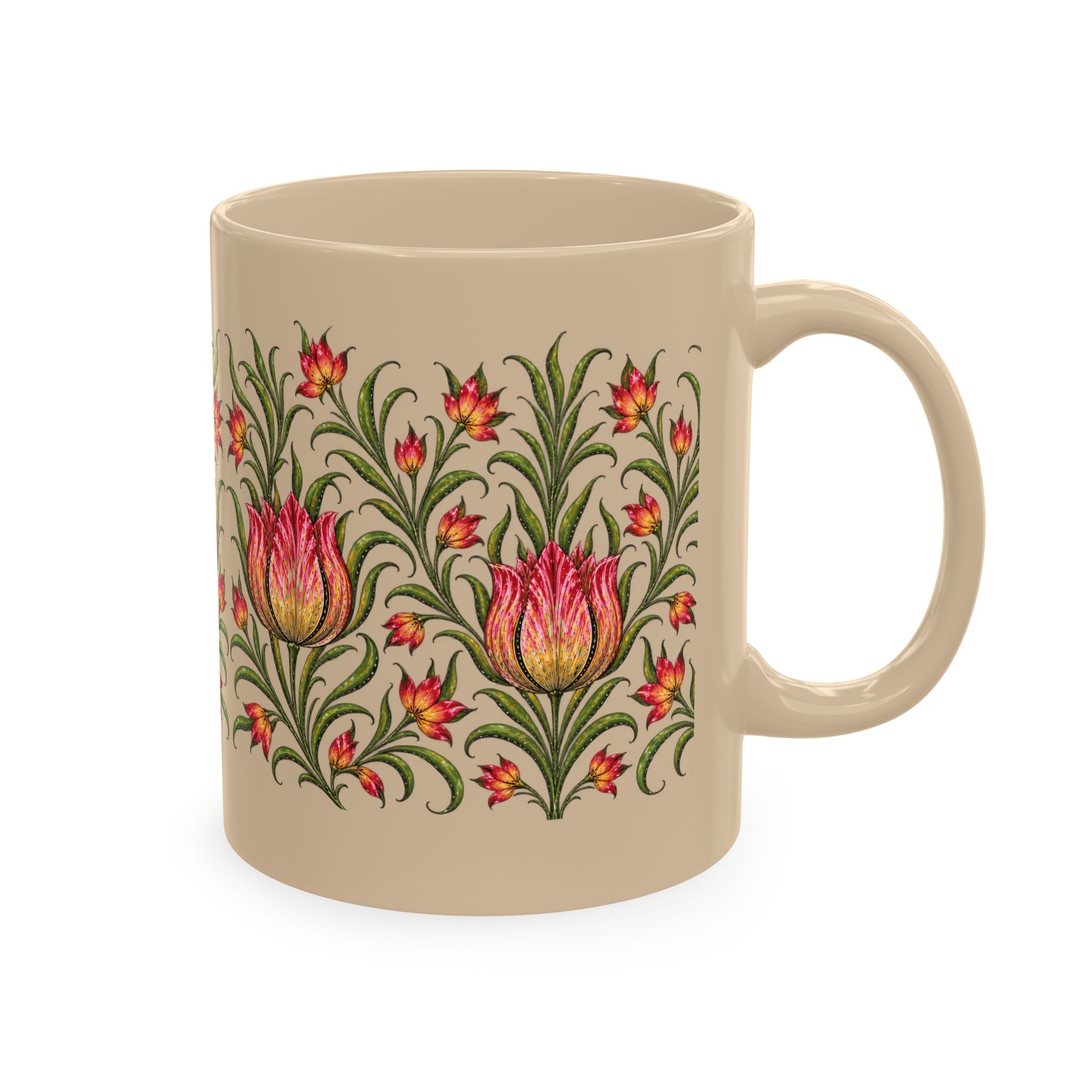 Floral Pattern Ceramic Mug — Botanic Garden Tea Coffee Cup