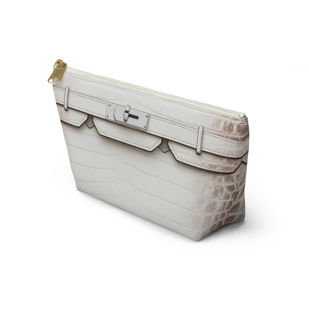 Canal Street White Makeup Bag —  T-Bottom Travel Bag