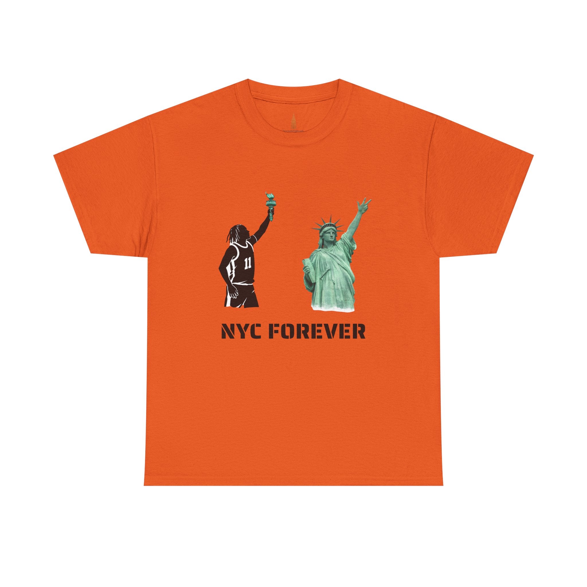 New York Forever Basketball Tee | Jalen Brunson Statue of Liberty T-Shirt