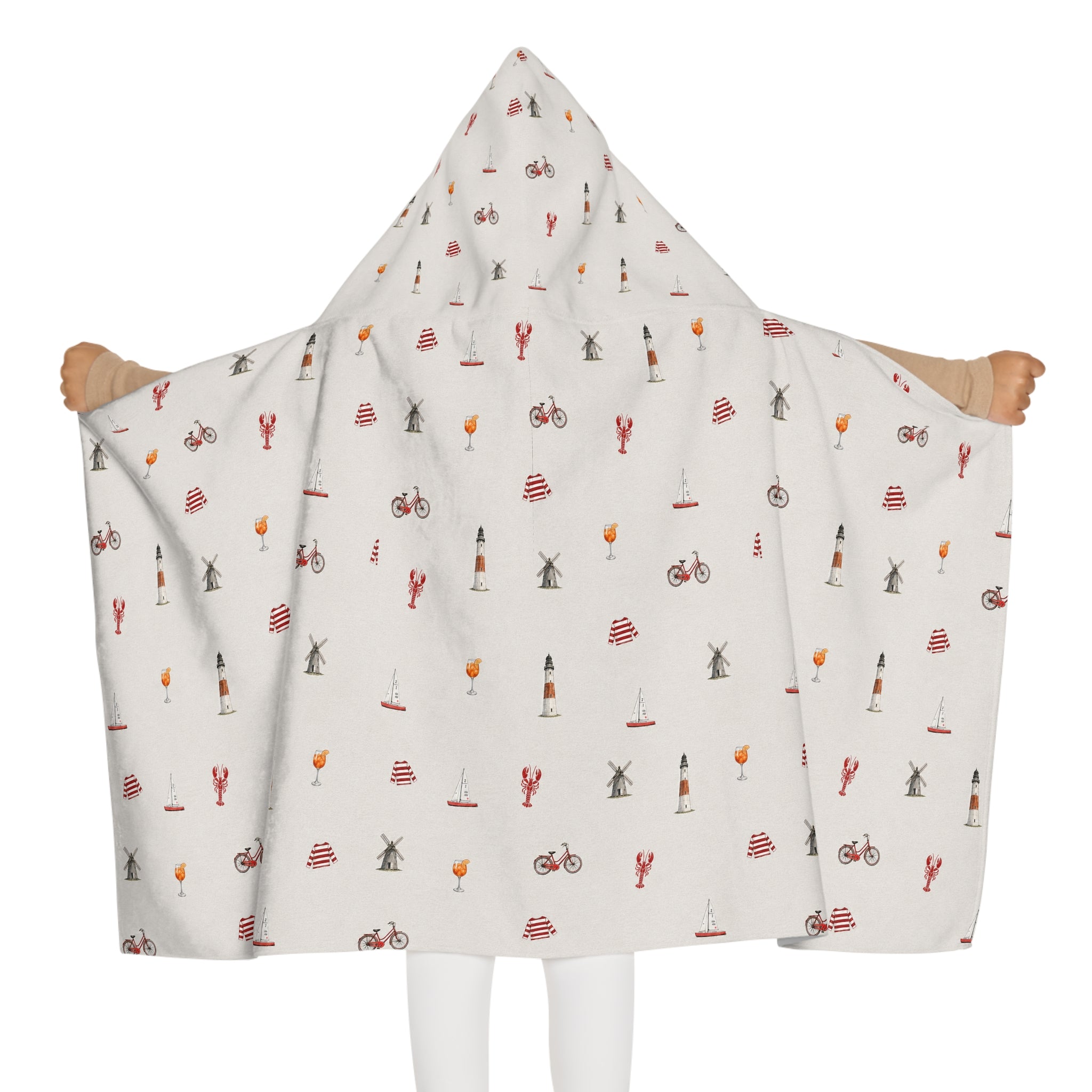Icons of the Hamptons Heather Gray Hooded Kids Towel