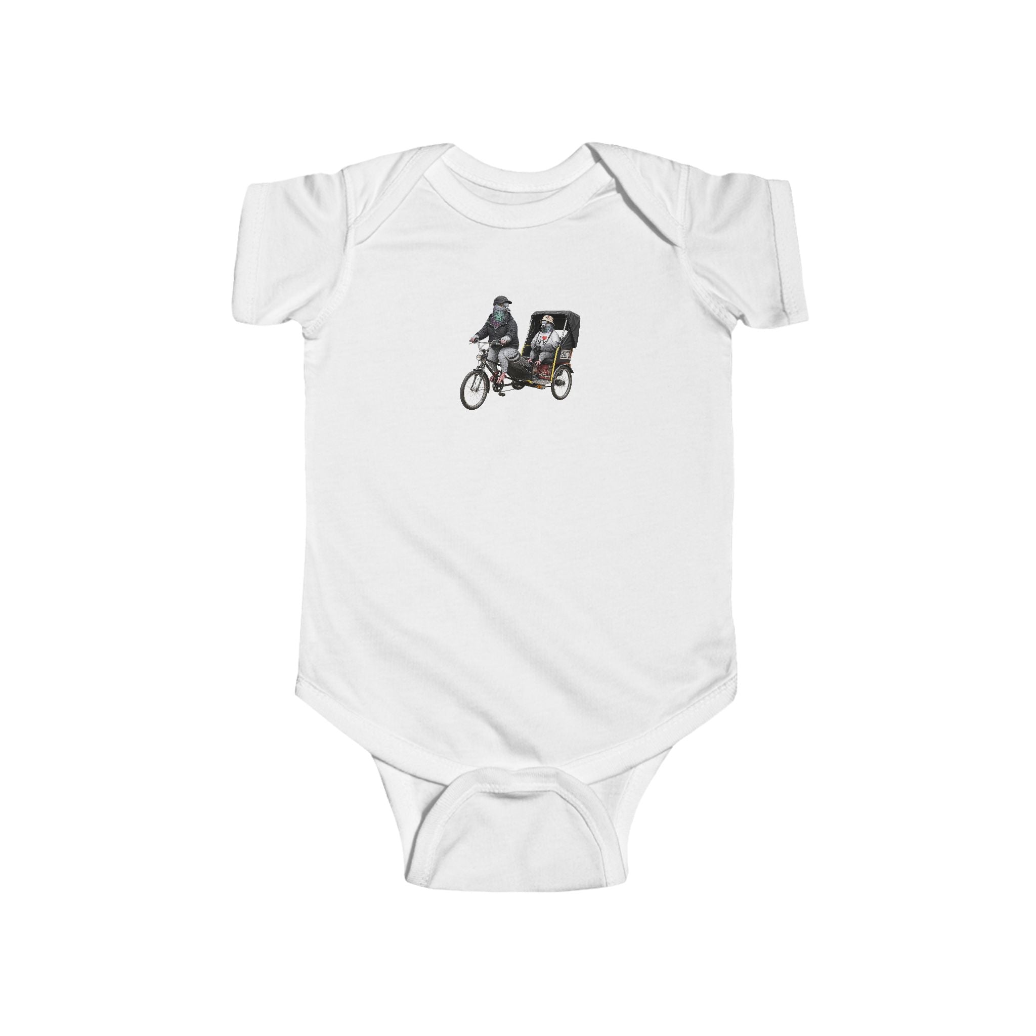 Customizable Times Square NYC Pigeon Baby Onesie | New Yorker Reveal Infant Bodysuit