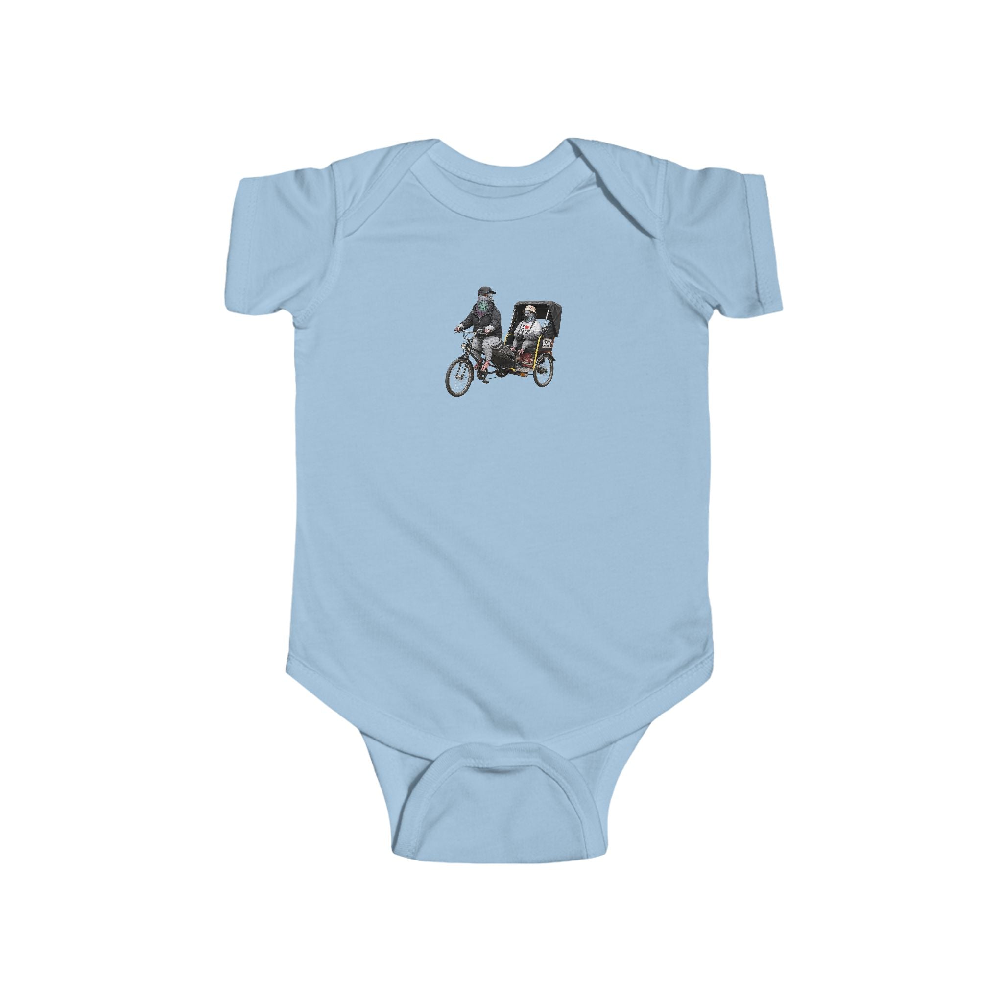 Customizable Times Square NYC Pigeon Baby Onesie | New Yorker Reveal Infant Bodysuit