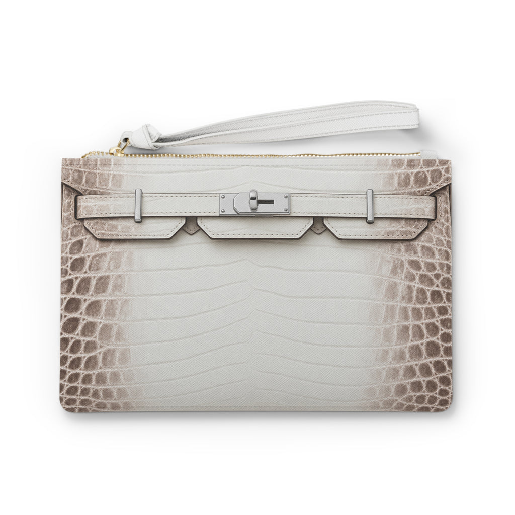 Canal Street White Clutch Bag — Elegant Wristlet Purse for Evening & Gifts