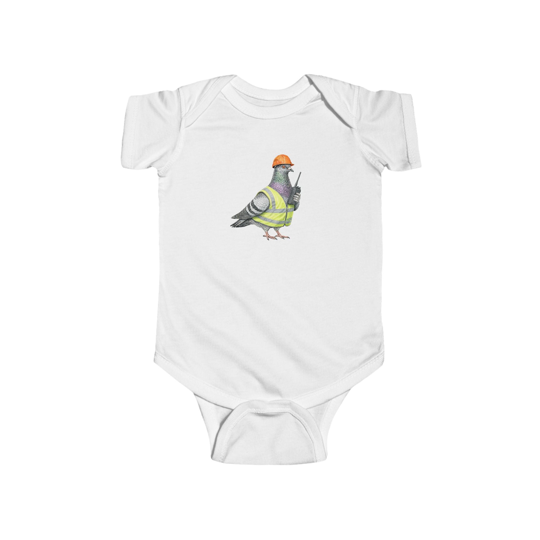 Customizable Red Hook NYC Pigeon Baby Onesie | New Yorker Reveal Infant Bodysuit