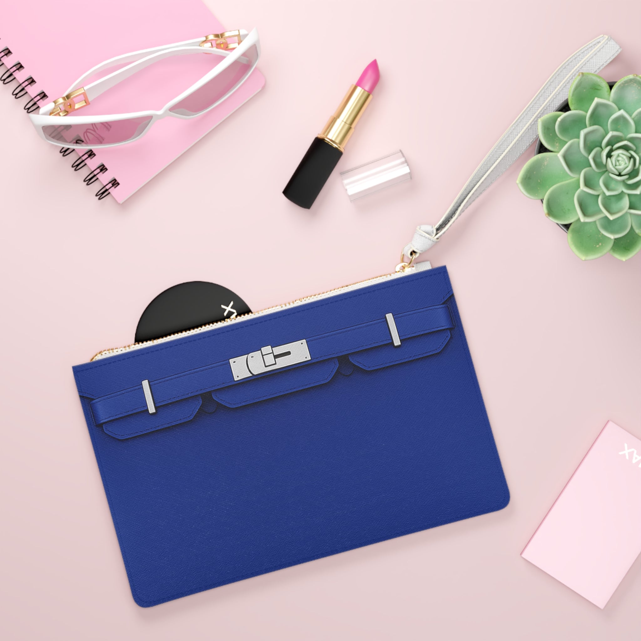 Canal Street Electric Blue Clutch Bag — Elegant Wristlet Purse for Evening & Gifts